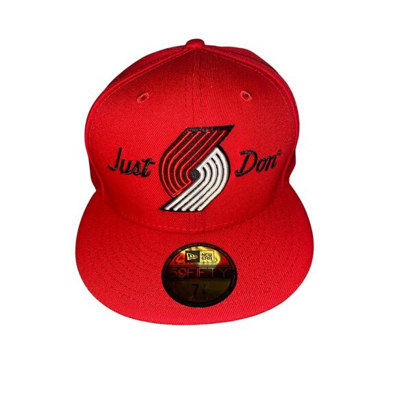 New Era X Just Don Portland Trail Blazers 59FIFTY Fitted Hat Red Size 7 7/8 - Picture 1 of 7